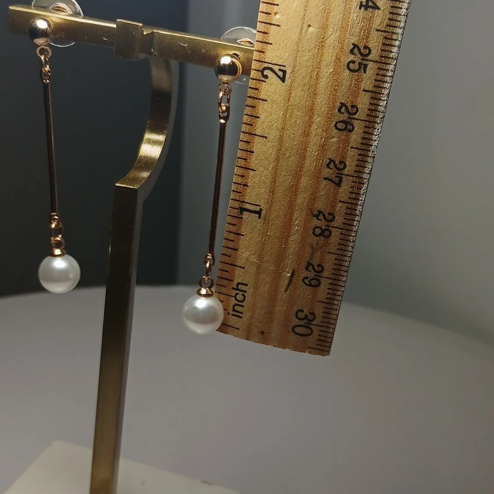 Pearl Drop Earrings Women - Picture 4 of 4